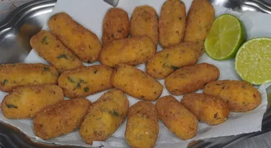 Croquete de camarão gostoso e simples