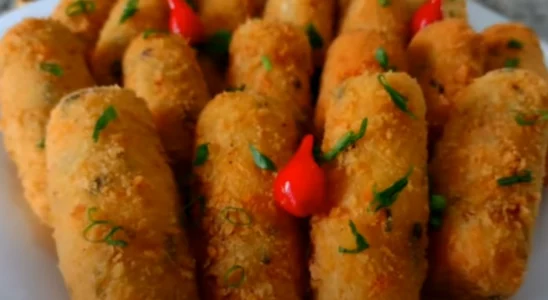 Croquete de Batata Recheado com Queijo