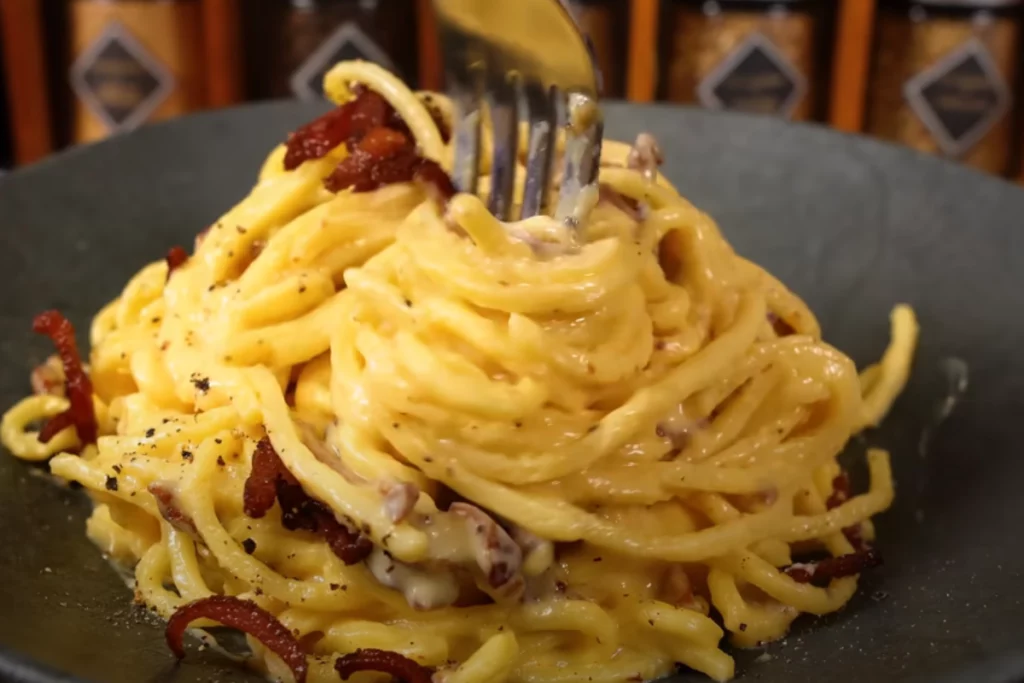 Macarrão carbonara simples