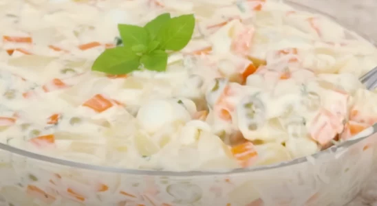 Salada de maionese para seu almoço