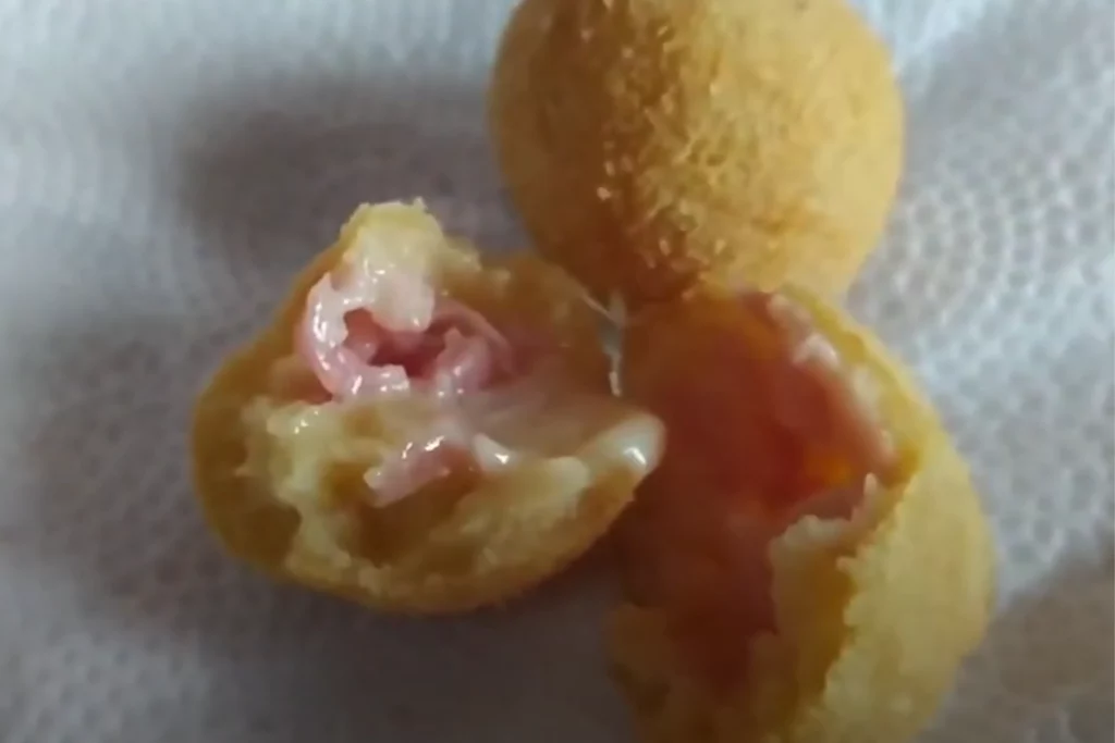 Bolinhas de presunto e queijo simples