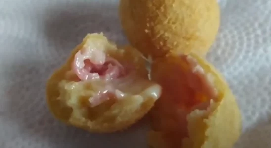 Bolinhas de presunto e queijo simples