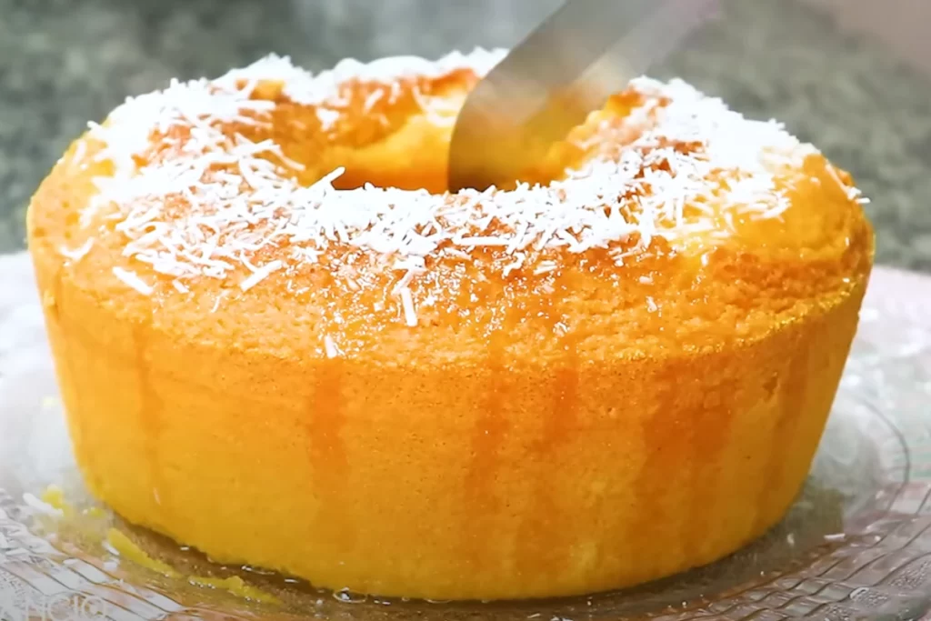 Bolo de fubá com coco sem farinhaBolo de fubá com coco sem farinha