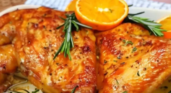 Frango assado com laranja e mel receita deliciosa e fácil de fazer