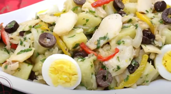 Salada de bacalhau simples