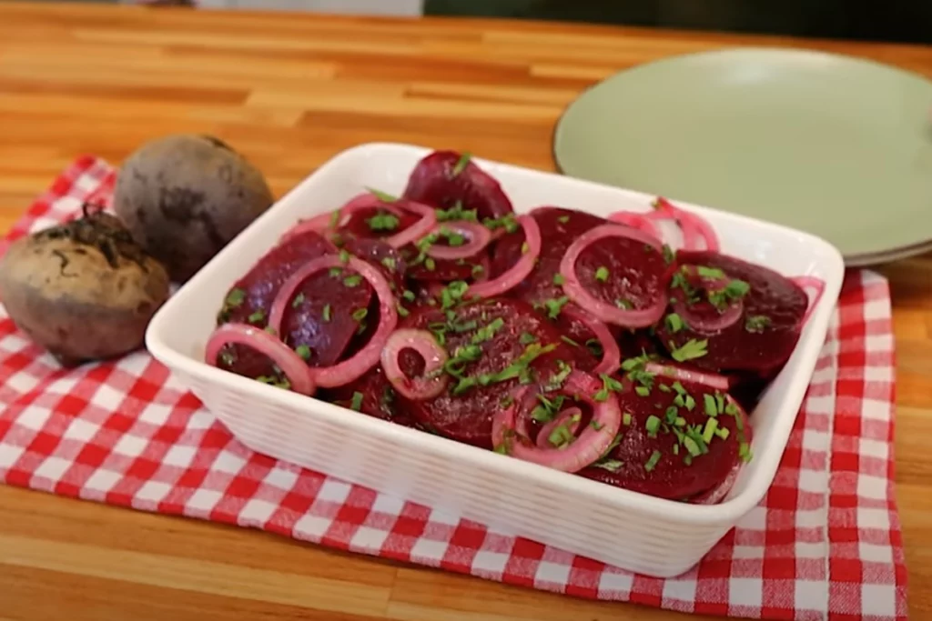 Salada de beterraba com cebola